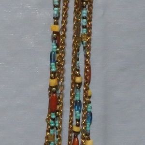 Turquoise Beads Gold Chain Premier Necklace
